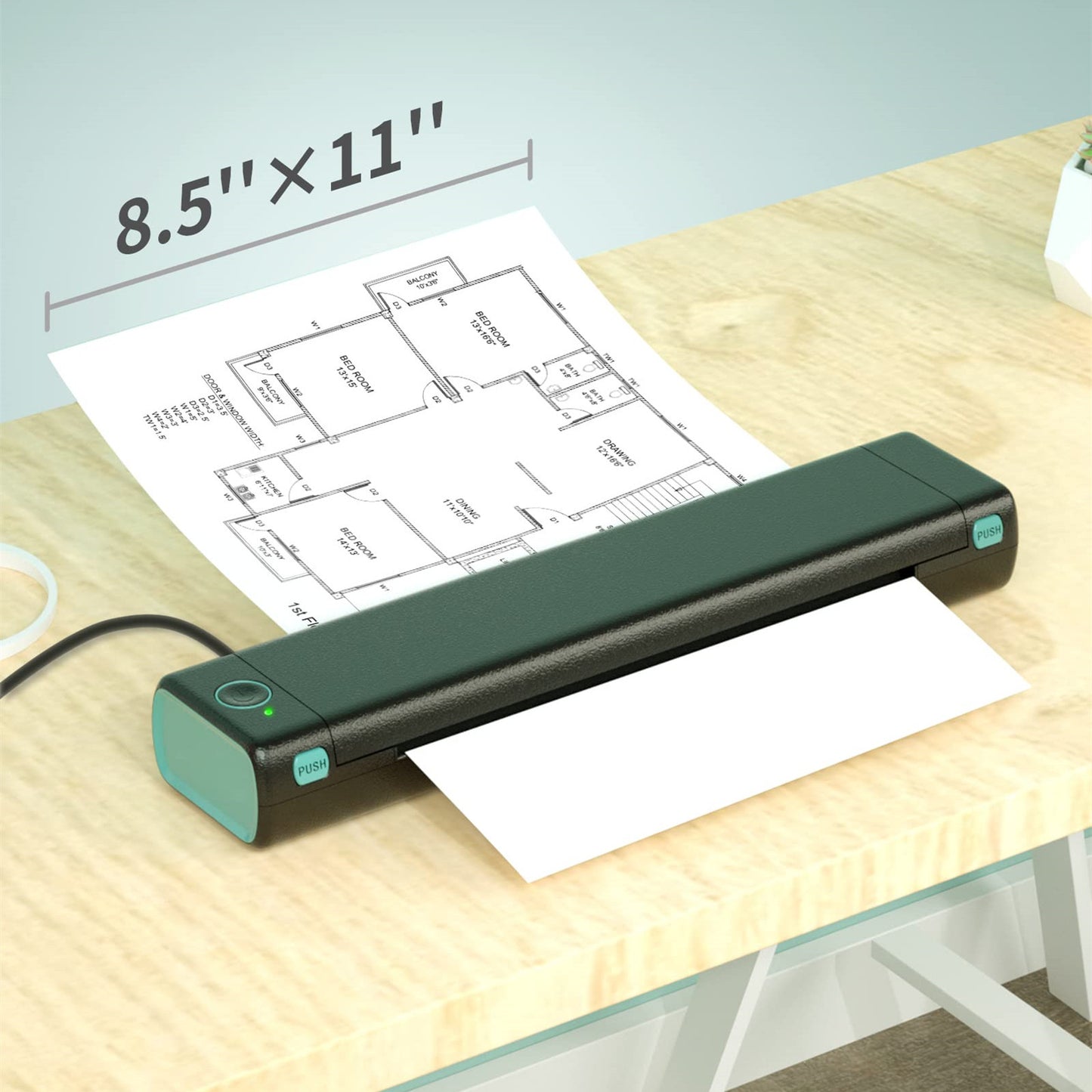 A4 Portable Bluetooth Printer